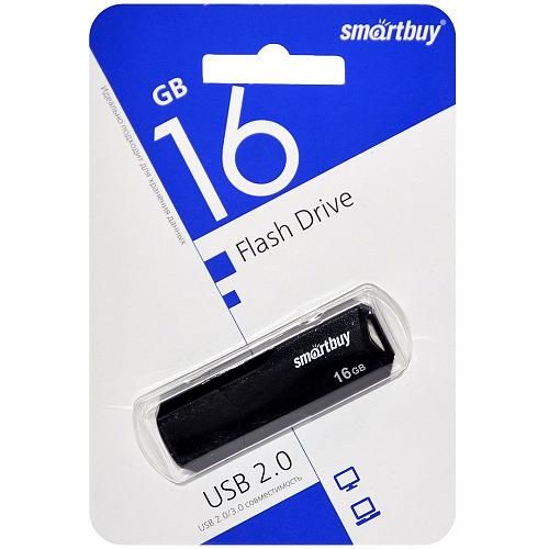 16GB USB 2.0 Flash Drive SmartBuy Clue черный (SB16GBCLU-K)