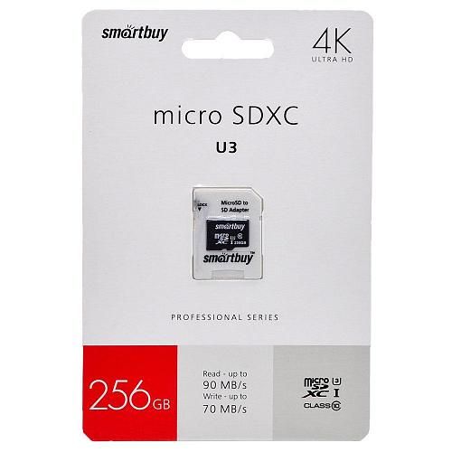 256GB SmartBuy MicroSDXC UHS-I U3 class 10 Pro