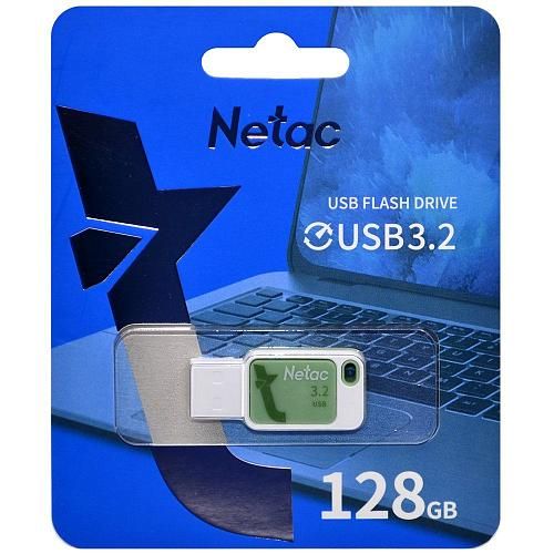 128GB USB 3.2 Flash Drive NETAC UA31 зеленый (NT03UAN-128G-32GN)