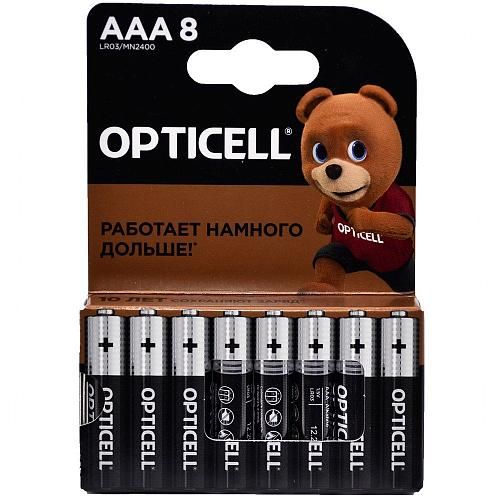 Батарейка AAA LR03 алкалиновая Opticell (блистер 8шт)