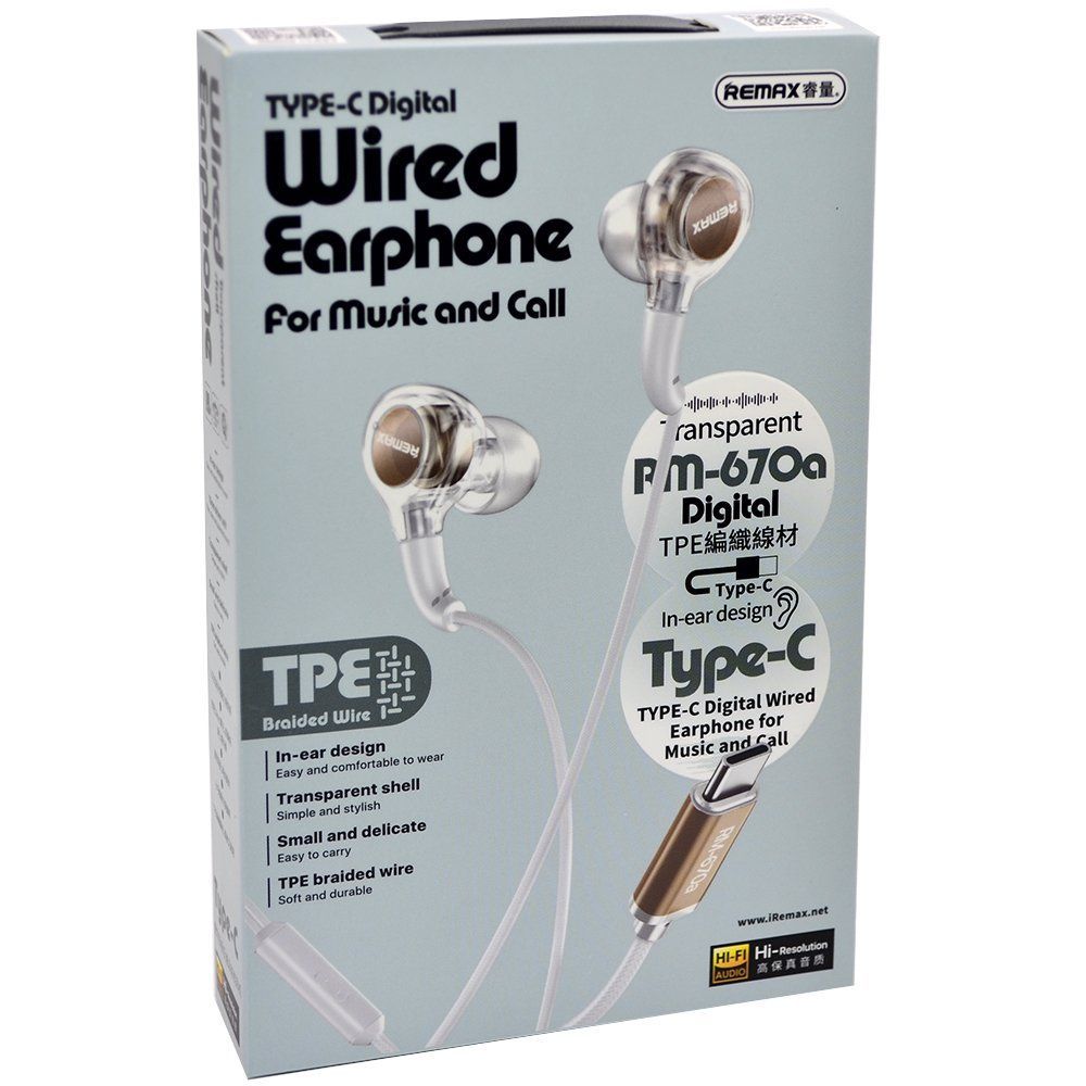 Remax type c earphone sale