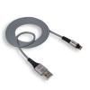 Кабель USB - Lightning  3.1A, магнитный, 1m  WALKER C775 серый