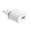 СЗУ USB(1), 3A, 18W, QC 3.0 BOROFONE BA36A бел.