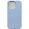 Чехол - накладка совместим с iPhone 15 Pro Soft Touch пыльно-голубой 44 с логотипом