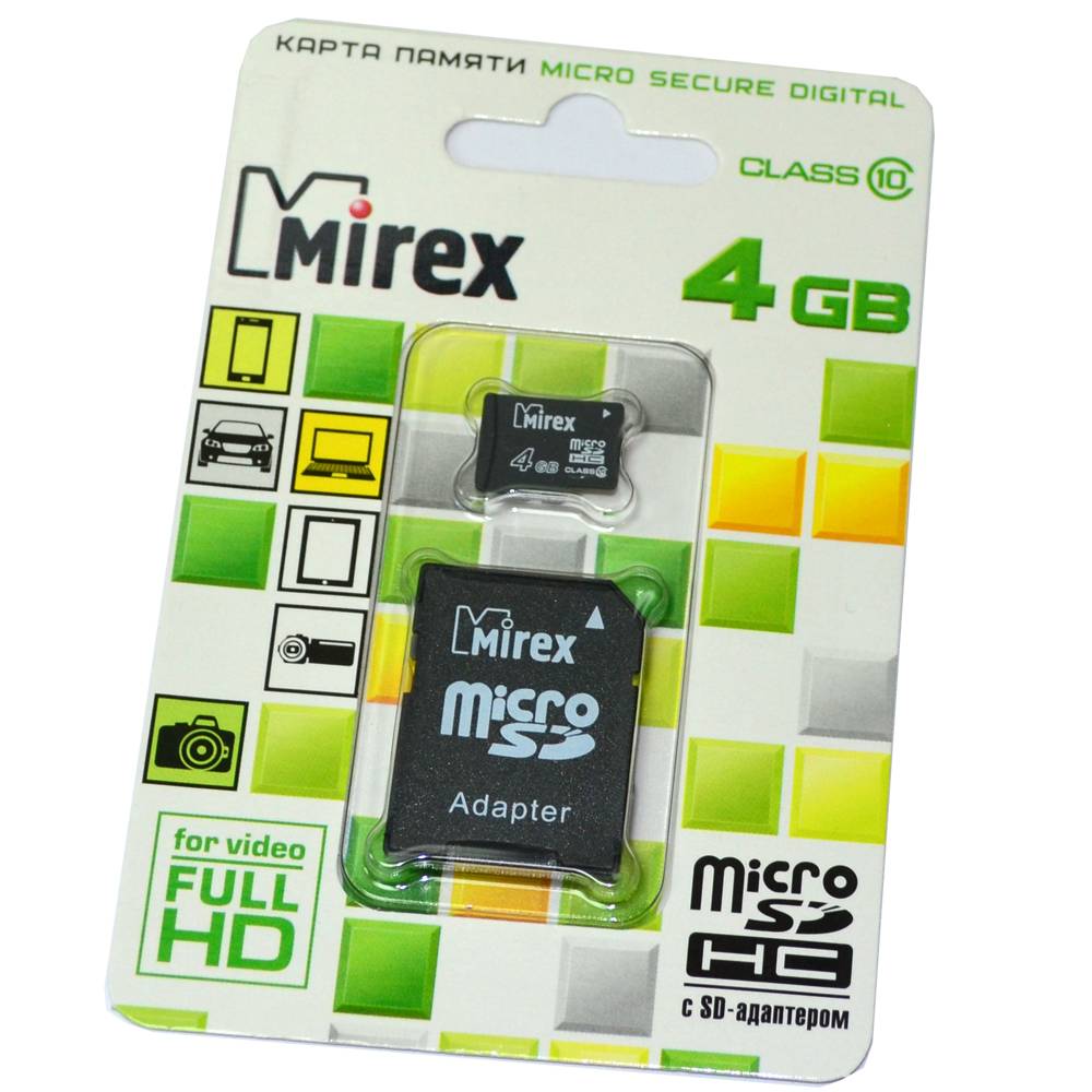 Карта памяти mirex microsdhc 8 гб