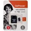 8GB GoPower MicroSDHC V 10 class 10