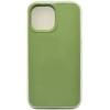 Чехол - накладка совместим с iPhone 15 Pro Max Soft Touch пыльно-зеленый 1 с логотипом