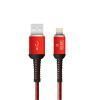 Кабель USB - Apple 8pin lightning YOLKKI Pro 02 красный  (1м)