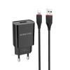СЗУ 8pin lightning 2,1A (провод разъемный) BOROFONE BA20A черный