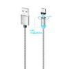 Кабель USB - micro USB YOLKKI Magnetic 01 серебро (1м)