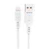 Кабель USB - Lightning 8-pin DENMEN D01L белый (1м)