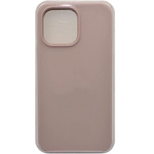 Чехол - накладка совместим с iPhone 14 Pro Max "Soft Touch" светло-розовый /с логотипом/