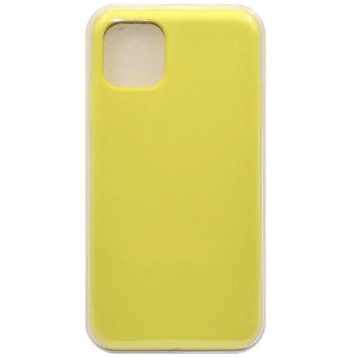 Чехол - накладка совместим с iPhone 11 (6.1") "Soft Touch" лимонный 41 /с логотипом/