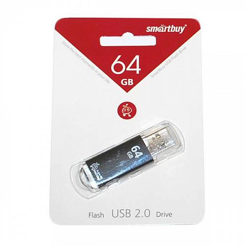 64GB USB 2.0 Flash Drive SmartBuy V-Cut черный (SB64GBVC-K)