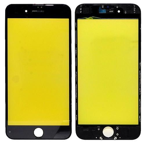 Стекло совместим с iPhone 6 + рамка черный (олеофобное покрытие) orig Factory