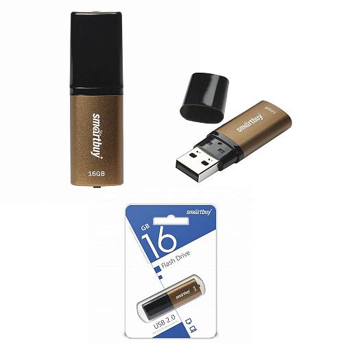 16GB USB 2.0 Flash Drive SmartBuy X-Cut коричневый (SB16GBXC-BR)