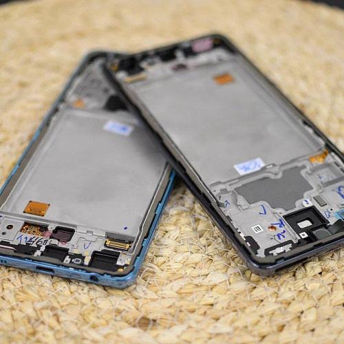 Дисплей совместим с Samsung SM-A725/Galaxy A72 + тачскрин в рамке черный Oриг 100% Service Pack