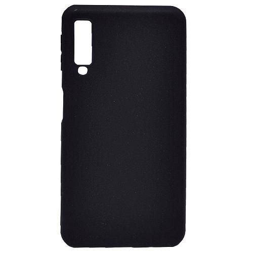 Чехол - накладка совместим с Samsung SM-A750F/Galaxy A7 (2018) силикон матовый черный (1мм)