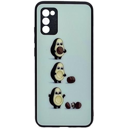 Чехол - накладка совместим с Samsung SM-A025F/Galaxy A02s "Glass" Cute Вид 12