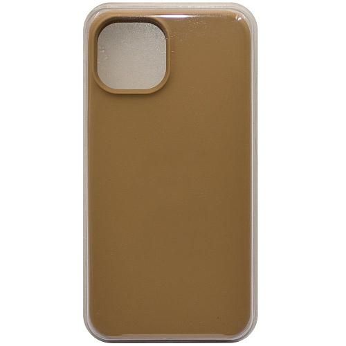 Чехол - накладка совместим с iPhone 14 (6.1") "Soft Touch" бледно-коричневый 28 /с логотипом/