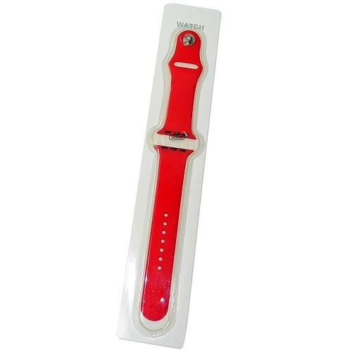 Ремешок совместим с Apple Watch (38/40/41 мм) силикон ML красный