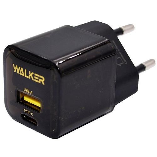СЗУ USB-С 3,0А (USB, TYPE-C, QC 3.0, PD, GaN, 30W) WALKER WH-61 черный оптом и в розницу купить онлайн
