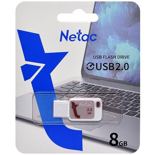 8GB USB 2.0 Flash Drive NETAC UA31 розовый (NT03UA31N-008G-20PK)
