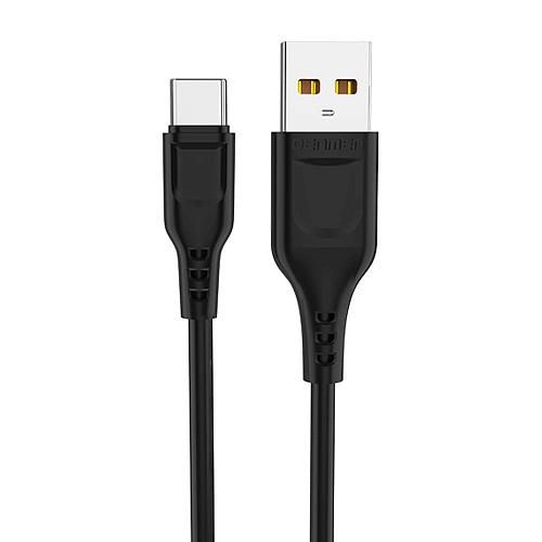 Кабель USB - TYPE-C DENMEN D01T черный (1м)/повреждена упаковка/