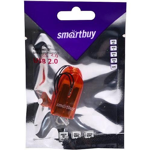 Картридер Micro SD - USB SMARTBUY SBR-710-O оранжевый