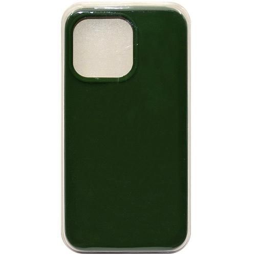 Чехол - накладка совместим с iPhone 13 Pro Max (6.7") "Soft Touch" темно-зеленый 52 /с логотипом/