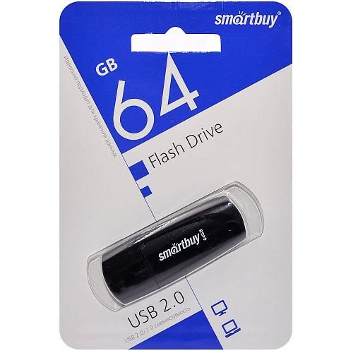 64GB USB 2.0 Flash Drive SmartBuy Scout черный (SB064GB2SCK)