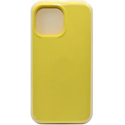 Чехол - накладка совместим с iPhone 15 Pro Max "Soft Touch" лимонный 41 /с логотипом/