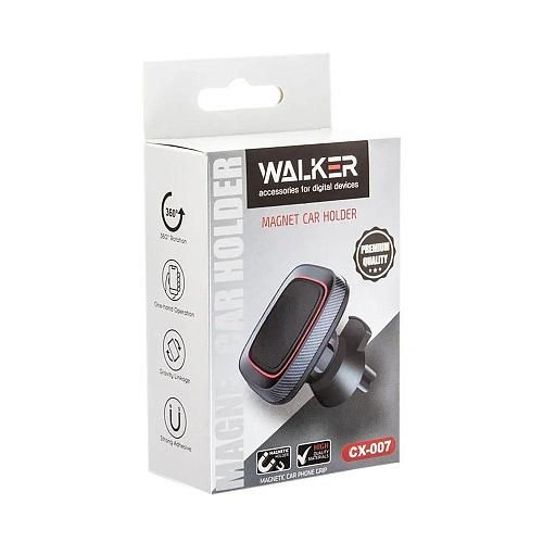 Автодержатель для телефона на дефлектор (с магнитом) WALKER CX-007 черный