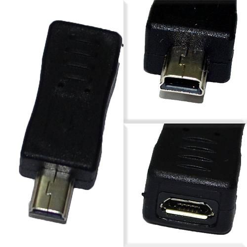 Переходник micro USB - mini USB черный