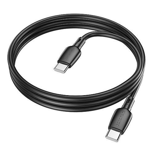 Кабель USB TYPE-C - TYPE-C BOROFONE BX93 100W черный (1м)/повреждена упаковка/