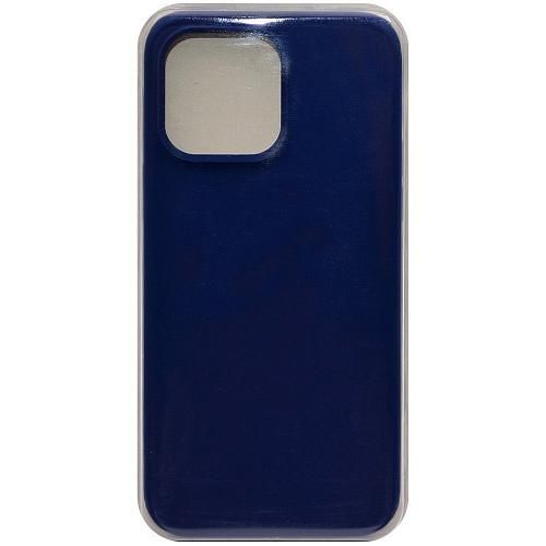 Чехол - накладка совместим с iPhone 14 Pro Max "Soft Touch" темно-синий 20 /с логотипом/