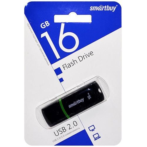 16GB USB 2.0 Flash Drive SmartBuy Paean черный (SB16GBPN-K)