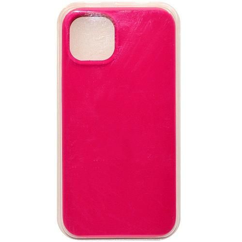 Чехол - накладка совместим с iPhone 13 (6.1") "Soft Touch" ярко-розовый 65 /с логотипом/