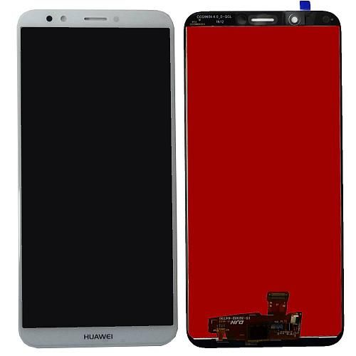 Дисплей совместим с Honor 7C Pro/Huawei Y7 Prime 2018 + тачскрин белый (матрица orig)/логотип Huawei/