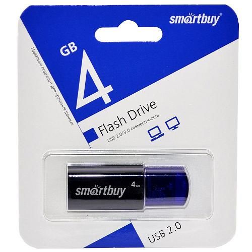 4GB USB 2.0 Flash Drive SmartBuy Click синий (SB4GBCL-B)