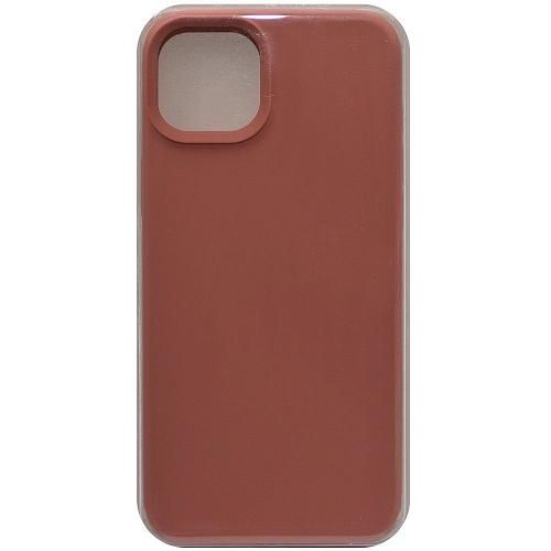 Чехол - накладка совместим с iPhone 15 Plus "Soft Touch" светло-персиковый 27 /с логотипом/
