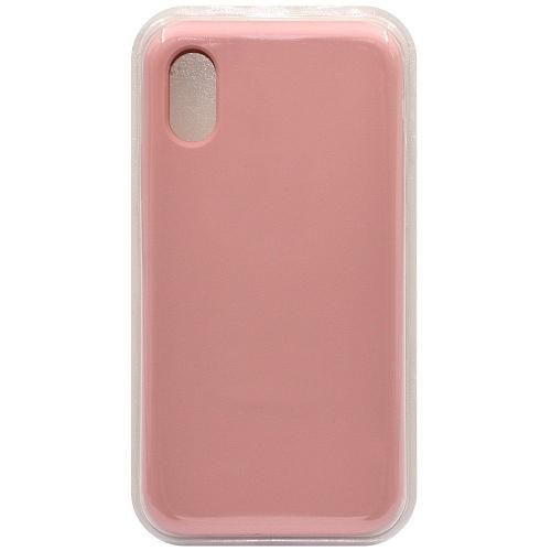 Чехол - накладка совместим с iPhone X/Xs "Soft Touch" пыльно-розовый 12 /с логотипом/