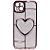 Чехол - накладка совместим с iPhone 14 Plus "Heart" силикон розовое золото