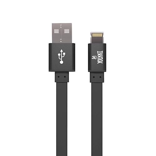 Кабель USB - Lightning 8-pin YOLKKI Trend 01 черный (1м) /max 2A/