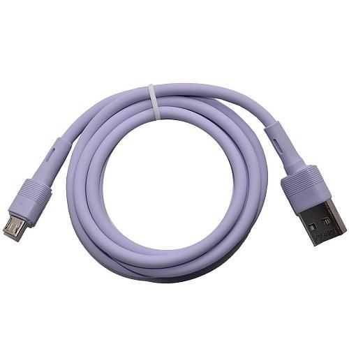 Кабель USB - micro USB REMAX Leya RC-C093m фиолетовый (1м) /2,4A/