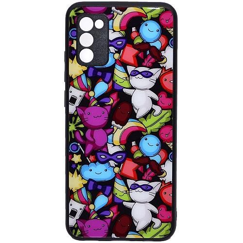 Чехол - накладка совместим с Samsung SM-A025F/Galaxy A02s "Glass" Cute Вид 17
