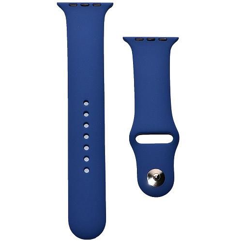 Ремешок совместим с Apple Watch (42/44/45/49 мм) силикон SM темно-синий 
