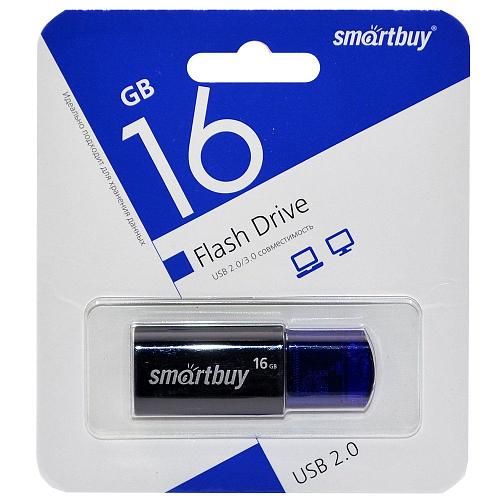 16GB USB 2.0 Flash Drive SmartBuy Click синий (SB16GBCL-B)