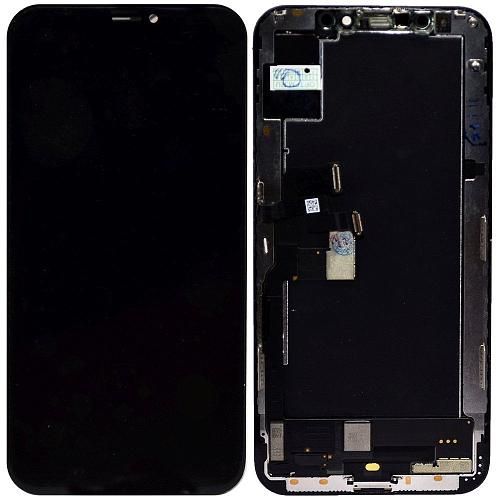 Дисплей совместим с iPhone Xs + тачскрин + рамка черный orig Used AA