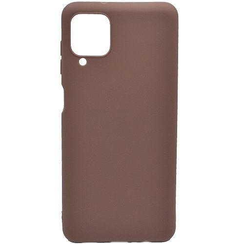Чехол - накладка совместим с Samsung SM-A125F/Galaxy A12/M12 YOLKKI Alma cиликон матовый кофейный (1мм)